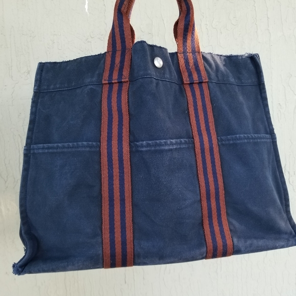 HERMES Denim Large tote bag - Picture 9 of 16